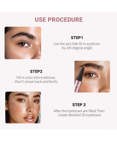 2024 New Magic Eyebrow Pencil | 3D Waterproof Microblading Pen | Precise Long-Lasting Dark Brown Brow Contour - Buy Online on GoSupps.com