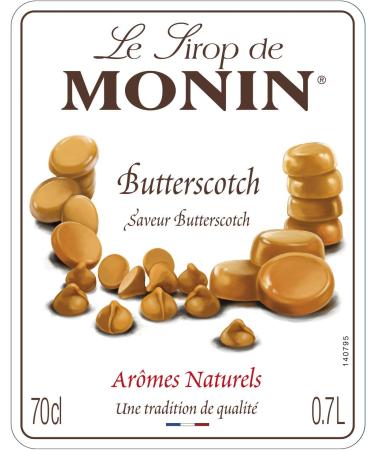 MONIN Premium Butterscotch Syrup 700ml - Vegan-Friendly, Allergen-Free, 100% Natural - Ideal for Cocktails and Mocktails - Buy Online on GoSupps.com
