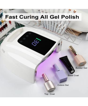 96W Rechargeable UV LED Nail Lamp Portable Cordless UV Light for Nails with LCD Display Auto Sensor (White) - Buy Online on GoSupps.com