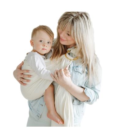 Shabany Ring Sling - 100% Organic Cotton - Baby Carrier for Newborn and Toddler up to 33Ib (Beige)