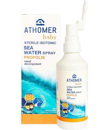 Sea Water Spray with Propolis for Nasal Decongestion - Natural Saline Solution for Babies to Adults - 3.52oz - Buy Online on GoSupps.com
