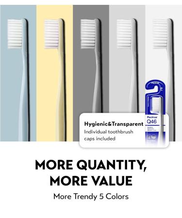 PECTRUS Q46 Extra Soft Manual Toothbrushes for Sensitive Teeth - 5 Pack - Buy Online on GoSupps.com