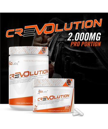 Evolabs Crevolution Capsules - Multi-Component Creatine for Strength & Endurance | Muscle Growth Support | 240 Capsules - Buy Online on GoSupps.com