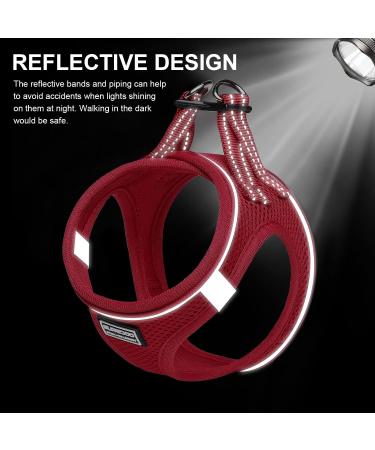 Suredoo Reflective Dog Harness with Leash - Anti-Train Dishes for Small Dogs Puppies & Cats (Red M) - International Shipping Available - Buy Online on GoSupps.com