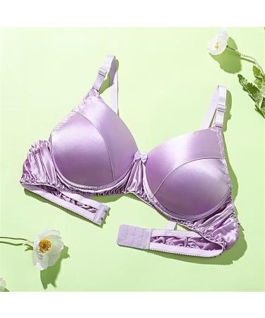 Shop XWSM BH: 100% Mulberry Silk Wireless Bralette for Women - Complete Coverage & Comfort - Purple 85A-B - International Shipping Available - Buy Online on GoSupps.com