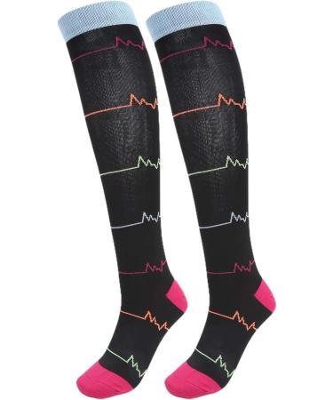 Jerliflyer Compression Socks - Breathable Black Lightning Sports Stockings for Optimal Calf Care | Elastic Acrylic Fiber International Shipping Available - Buy Online on GoSupps.com