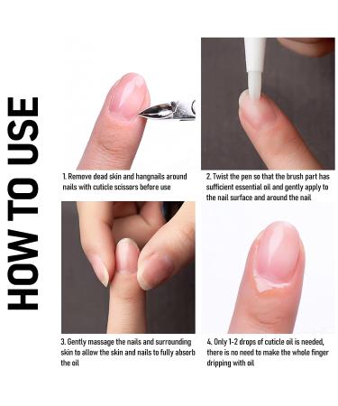 5Pcs Nail Cuticle Oil Pens - Mini Repair Care Kit for Damaged Nails - Hydrating Cuticle Revitalizer with Vitamin E - Moisturizing Growth Treatment - Buy Online on GoSupps.com