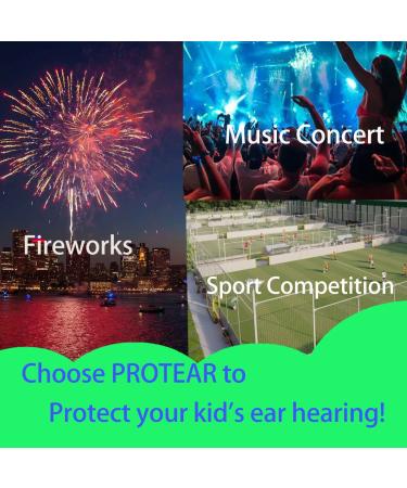 PROTEAR SNR 28 dB Kids Ear Protection Ear Muffs for Noise Sensitivity - Ideal Hearing Protectors for Children at Fireworks, Travel, Sports Events - 15x13x10cm Football Design - Buy Online on GoSupps.com