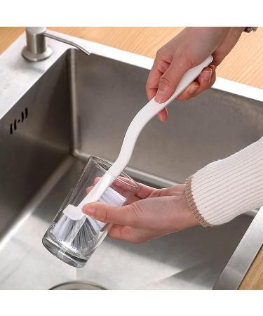 2PCS Dish Brush Set Kitchen Cleaning Brush for Corners and Edges Bottle Bathroom Grout Scrub Brushes Sink Brushes with Handle for Cleaning Small Spaces Dishes Household Use - Buy Online on GoSupps.com
