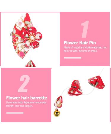 2 Pairs Flower Hair Accessories Cherry Blossom Hair Accessories Decor Hair Ornament Kimono Flower Hair Flower Barrettes Bride Hair Clips Kimono Hair Clip Women Hair Clipsp5 - Buy Online on GoSupps.com