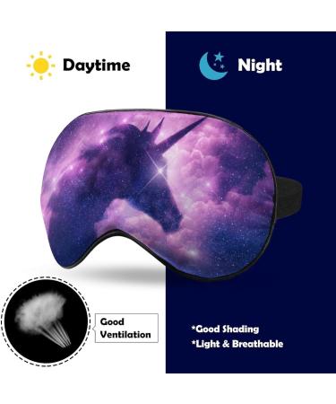 Unicorn Galaxy Nebula Cloud Sleep Mask | Adjustable Blindfold for Sleeping | Blocks Light for Night Travel and Naps | Men and Women - Buy Online on GoSupps.com