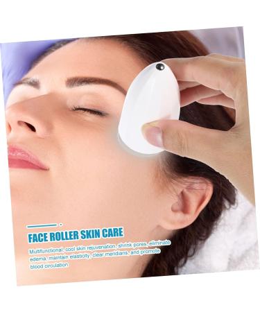 Ipetboom 1pc Iced Beauty Instrument Face Roller Ice Globes for Face Facial Roller Face Roller Face for Ice Roller for Face Facial Face Ice Roller 7.5X4X4CM White - Buy Online on GoSupps.com