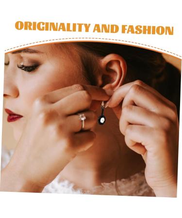 1pair Circle Earrings Jewelry Red Earrings Women s Earrings Simple Stud Miss Fried Eggs Asymmetrical 2.7X1cm White - Buy Online on GoSupps.com