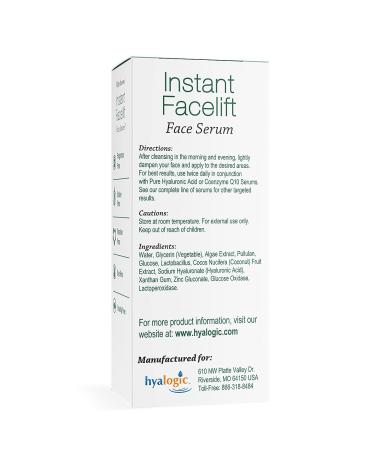Hyalogic Epsilk Instant Facelift Serum with Hyaluronic Acid & Pepha Tight Formula - 1 fl. oz - Buy Online on GoSupps.com