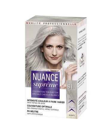Schwarzkopf Schwarzkopf - Supreme Shade - Hair Color - Tone-on-Tone - Optimal Gray Coverage - pH Neutral - Ammonia-Free - Light Gray S1 - 60ml Box