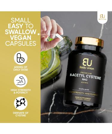 N Acetyl Cysteine Supplement | 600mg for Skin Care & Detox | Immune System Support | 60 Vegan Capsules - Buy Online on GoSupps.com
