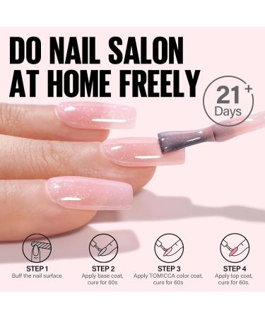 Shop Tomicca UV Nail Polish - Glitter Beige Rose 15ml | Long-Lasting Gel Varnish for Stunning Manicures - Buy Online on GoSupps.com