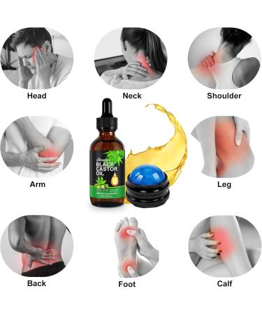 Jamaican Black Castor Oil 60ml | Organic Body Massage Oil for Relaxation & Fuller-Looking Skin | Cold-Pressed Castor Oil Roller Ball - Buy Online on GoSupps.com