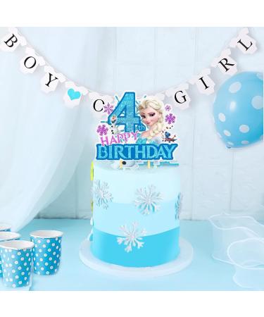 Cartoon Cake Toppers Happy Birthday Cake Topper 3 Number Cake Topper Cartoon Birthday Cake Topper Birthday Cake Topper Birthday Party (Blue 4) - Buy Online on GoSupps.com