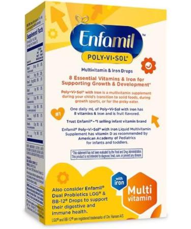 Enfamil Poly-Vi-Sol Multivitamin Drops with Iron 50 mL - Essential Infant Supplement - Buy Online on GoSupps.com