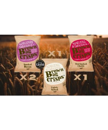 Brown Bag Crisps the best bulk crisps Crisps Multipack (10-Pack 40g) - Vegan and Gluten-Free Snacks with Cheese and Onion Salt and Vinegar Prawn Cocktail Flavours The Perfect Pub Snacks at home - Buy Online on GoSupps.com