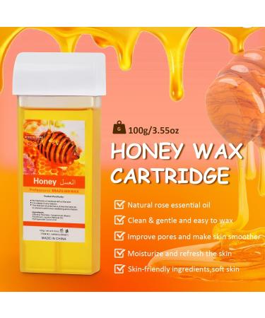 Honey Wax Roll On Waxing Kit with Warmer and 2 Cartridge Refills - Ideal for Sensitive Skin - Buy Online on GoSupps.com