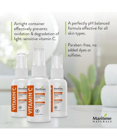Maritime Naturals Vitamin C Moisturizing Lotion Face Moisturizer with 15% Vitamin C Shea Butter Jojoba Oil B5. Face Moisturizer for men and women. All skin types. Born in Nova Scotia Canada (60 ml) - Buy Online on GoSupps.com