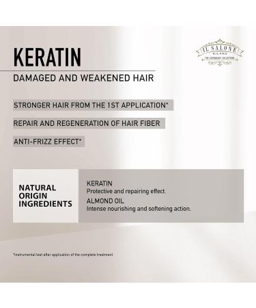 Il Salone Professional Keratin Hair Mask - Repair & Hydrate Damaged Hair with Almond Oil & Vitamin E (8.55 oz) - Best International Shipping - Buy Online on GoSupps.com