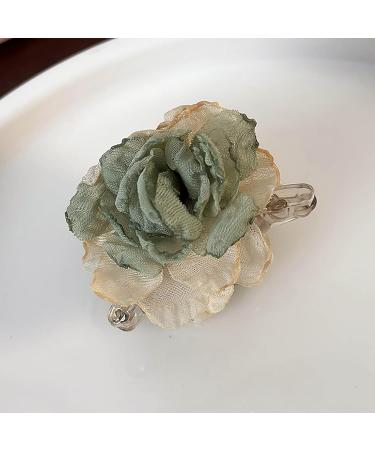 Dried Flower Hair Claw Clip Spring Hair Barrette Anti-slip Chin Clip Camellia Hair Claw Ponytail Holder Women Hat Hair Claw Clip For Girls Blue - Buy Online on GoSupps.com