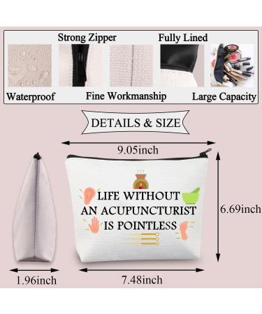 BDPWSS Life Without Acupuncturist Is Pointless Makeup Bag | Perfect Acupuncturist Gift & Waterproof Acupuncture Love Item - Buy Online on GoSupps.com