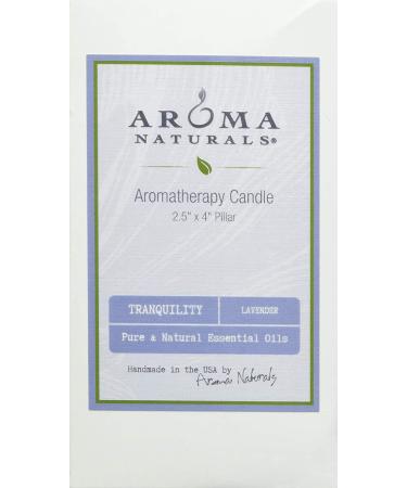 Aroma Naturals Lavender Essential Oil Tranquility Pillar Candle 2.5x4 Inch - 11 Ounce (Pack of 1) - Buy Online on GoSupps.com