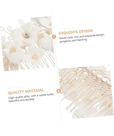 MAGICLULU 1pc Hair Comb Bridal Headpiece Hair Accessories for Prom Hair Accessories for Women Wedding Hair Accessories for Brides Gold Hair Clips Women's Rhinestones Accessories Flower Alloy - Buy Online on GoSupps.com