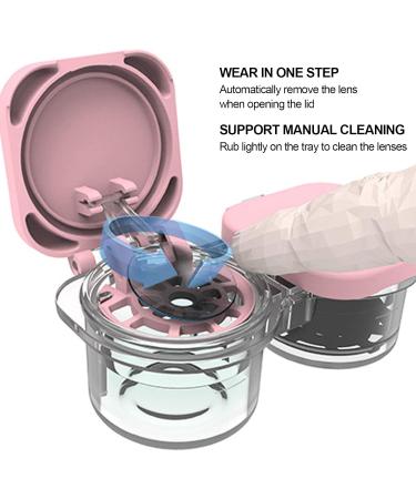 Restokki Contact Lens Case - Pink Cosmetic Organizer for Daily Use & Travel | Durable Plastic Holder - Buy Online on GoSupps.com