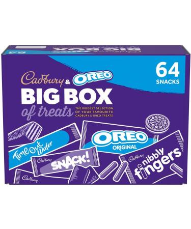 Cadbury & Oreo Big Box 64 Snacks Nibbly Fingers x 8 Oreo Original x 23 Time Out Wafer x 18 Snack x 15 Party & Celebration Pack Boxed Treatz - Buy Online on GoSupps.com