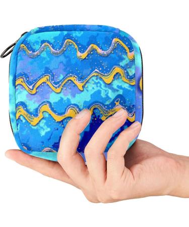 Multicoloured Marble Sanitary Napkin Storage Bag - Menstrual Cup & Nursing Pad Holder - Buy Online on GoSupps.com