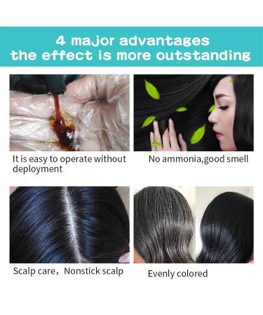 MOKERU Dark Brown Hair Color Shampoo for Women & Men - Cover Gray & White Hair, Instant Colouring - Long Lasting, Easy to Use - Buy Online on GoSupps.com
