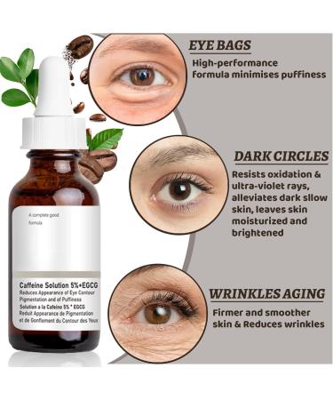 Flintronic Solution de Caf ine 5% + EGCG S rum Anti-Cernes 2 Pcs S rum pour les Yeux la Caf ine Am liore les Cernes et les Poches Sous les Yeux Lisse les Rides et Ridules Autour Des Yeux 30 ml 2 Pcs-Version am lior e - Buy Online on GoSupps.com