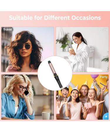 Mini 2-in-1 Travel Curling Iron for Short Hair | Ukliss 25mm with LCD Display | Adjustable Temperatures 120-200 | Dual Voltage 110-240V (Black) - Buy Online on GoSupps.com