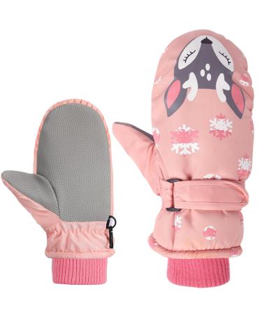 Winter gloves men gloves winter children ski gloves bicycle gloves men winter snow dealership sport gloves for 5-10 years of young girls skiing ride cycling hiking pink
