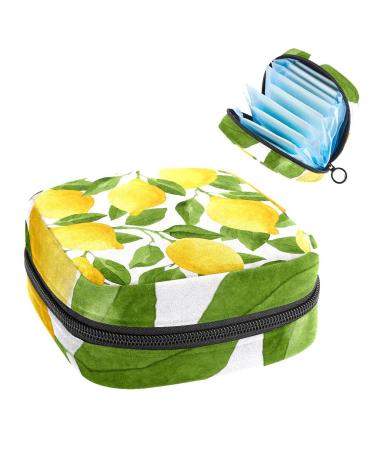 Women's bonds Storage pockets Stillpad Watercolor Lemon Fruit Portable Period Kit Bag Feminine product bag for women girls color2