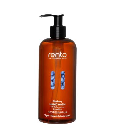 RENTO Hand Wash 13.5 Fl. Oz. (400ml) Gentle & Refreshing Hand Soap for Frequent Hand Washing with Aloe Vera Vegan 5 Types: Arctic Berries Arctic Pine Birch Blueberry Water Lily (Blueberry)