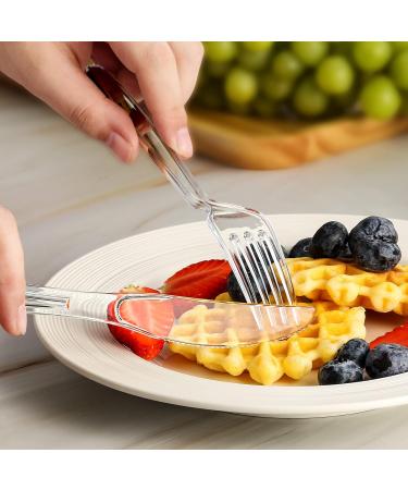 100 Count Heavy Duty Plastic Forks - Premium Disposable Cutlery for Parties, Picnics, and Events - Heat Resistant, BPA Free - Clear - Buy Online on GoSupps.com