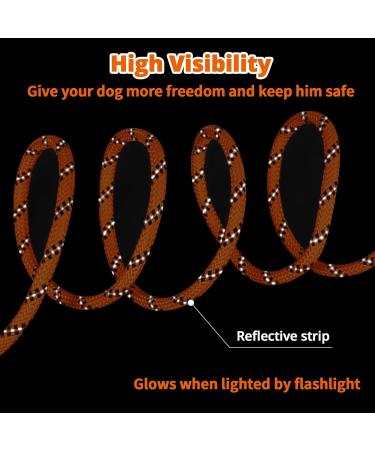 21.3m Portable Dog Leash for Camping | Reflective Overhead Trolley System for Dogs Up to 136kg | Ideal for Courtyards Parks and Outdoor Events - Orange 70ft - Buy Online on GoSupps.com