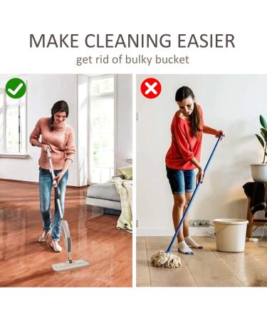 Microfiber Spray Mop for Floor Cleaning - 3 Washable Pads, Handle Flat Mop with Sprayer for Kitchen, Hardwood, Laminate & Ceramic Tiles - Dust Brown - Buy Online on GoSupps.com