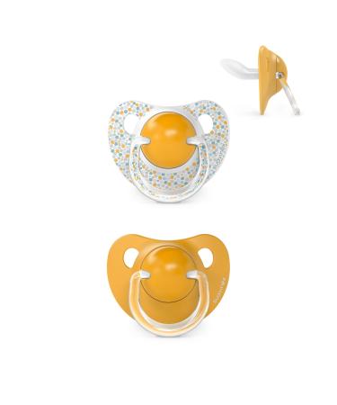 Suavinex Dreams Flat Duo Yellow Pacifier SXSDA2083300 2 pieces Silicone