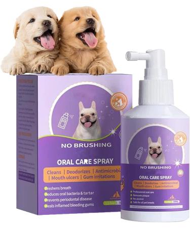 PICKX Teeth Cleaning Spray for Dogs &Cats Dental Plaque Gel Pet Spray Pet Oral Spray Clean Teeth Pet Breath Freshener Spray Care Cleaner Eliminate Bad Breath Targets Tartar Plaque (1PC)