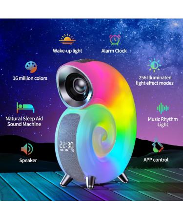 Intelligent Music Lamp & Wake-Up Light - Bluetooth Speaker App Control Sleep Aid - Portable Gray Fabric - Buy Online on GoSupps.com