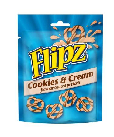 Flipz Cookies & Cream Snack Pretzel Sweet Salty, 90g (Pack of 1)