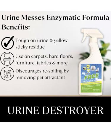 UrineFree - PetFresh - Odor & Stain Remover from any surface Suitable for Carpets Upholstery and Hardwood Floors - for Children Dogs and Cats - Household Uses (16 oz / 480 ml - Pack of 2) - Buy Online on GoSupps.com
