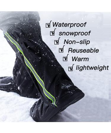 Jsuslife Waterproof Shoe Covers - 1 Pair | Reusable Non-Slip Boot Covers with Zipper | Reflective, 3X-Large | Men and Women Rain Gear for Outdoor Activities - Buy Online on GoSupps.com